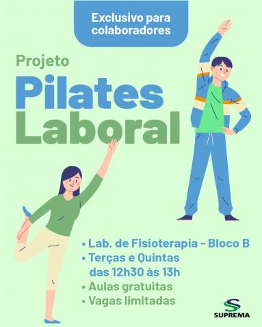 Pilates laboral retorna na Suprema com foco em bem-estar dos colaboradores